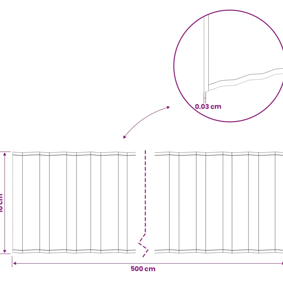 vidaxl Gazonrand 5 m x 10 cm Gegalvaniseerd staal zilver