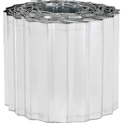 vidaxl Gazonrand 5 m x 10 cm Gegalvaniseerd staal zilver
