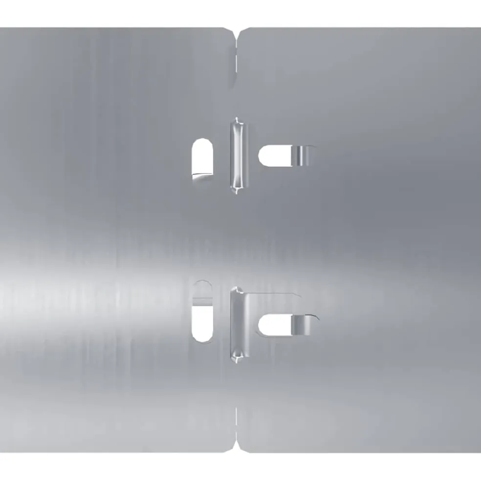 vidaXL Gazonrand 10 st 10 x 103 cm Gegalvaniseerd staal zilver