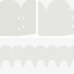 vidaXL Gazonrand 10 st 103 x 15 cm Staal Wit