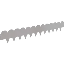 vidaXL Gazonrand 10 st 103 x 15 cm Staal Zilverkleurig