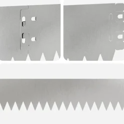 vidaXL Gazonrand 10 st 103 x 10 cm Staal zilver