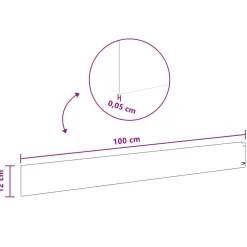vidaXL Gazonrand 10 st 100 x 12 cm Staal Wit