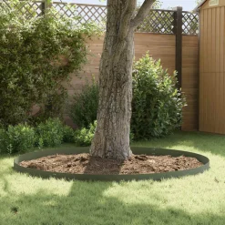vidaXL Gazonrand 10 st 103 x 15 cm Staal Olijfgroen