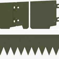vidaXL Gazonrand 10 st 100 x 12 cm Staal zilver