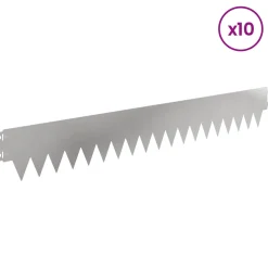 vidaXL Gazonrand 10 st 103 x 10 cm Staal Wit