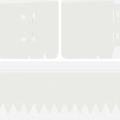 vidaXL Gazonrand 10 st 103 x 10 cm Staal Wit