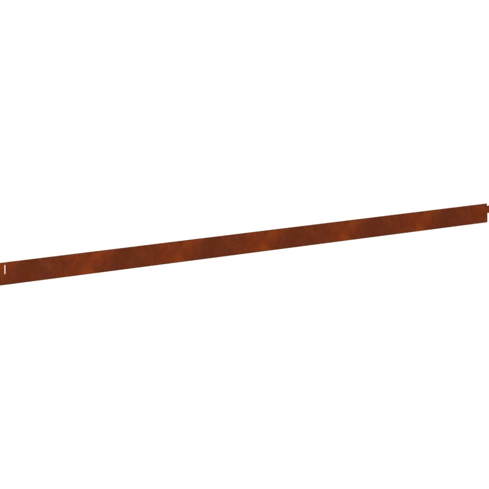 vidaXL Gazonrand 10 st 102 x 4 x 4 cm Staal Roestig