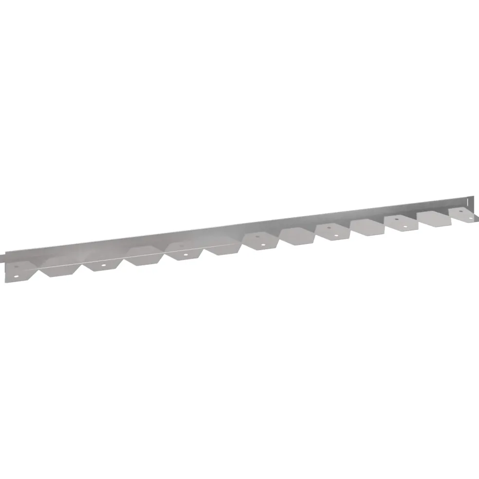 vidaXL Gazonrand 10 st 102 x 4 x 4 cm Staal Wit