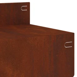 vidaXL Gazonrand 10 st 100 x 10 x 8 cm Staal Roestig