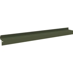 vidaXL Gazonrand 10 st 100 x 10 x 8 cm Staal Olijfgroen