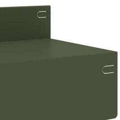 vidaXL Gazonrand 10 st 100 x 10 x 8 cm Staal Olijfgroen