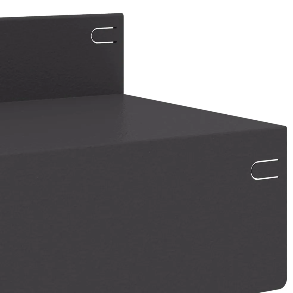 vidaXL Gazonrand 10 st 100 x 10 x 8 cm Staal Zwart