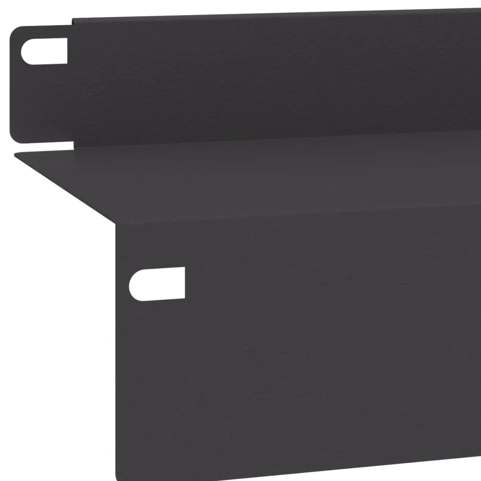 vidaXL Gazonrand 10 st 100 x 10 x 8 cm Staal Zwart