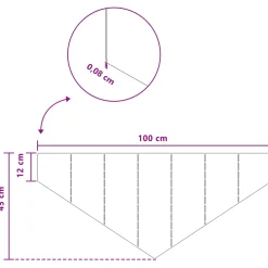 vidaXL Gazonrand 100 x 45 cm Staal Olijfgroen