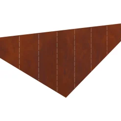 vidaXL Gazonrand 100 x 45 cm Staal Roestig