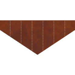 vidaXL Gazonrand 100 x 45 cm Staal Roestig