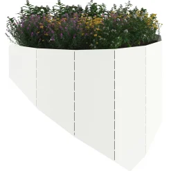 vidaXL Gazonrand 100 x 45 cm Staal Wit