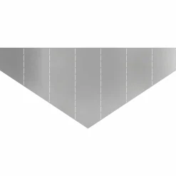 vidaXL Gazonrand 100 x 45 cm Staal Zilverkleurig