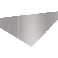 vidaXL Gazonrand 100 x 45 cm Staal Zilverkleurig