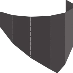 vidaXL Gazonrand 100 x 45 cm Staal Zwart
