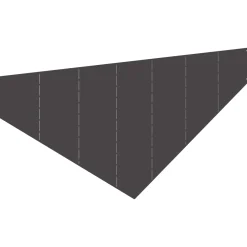 vidaXL Gazonrand 100 x 45 cm Staal Zwart