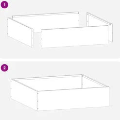 vidaXL Gazonrand 40 x 40 x 13 cm Gegalvaniseerd staal zilver