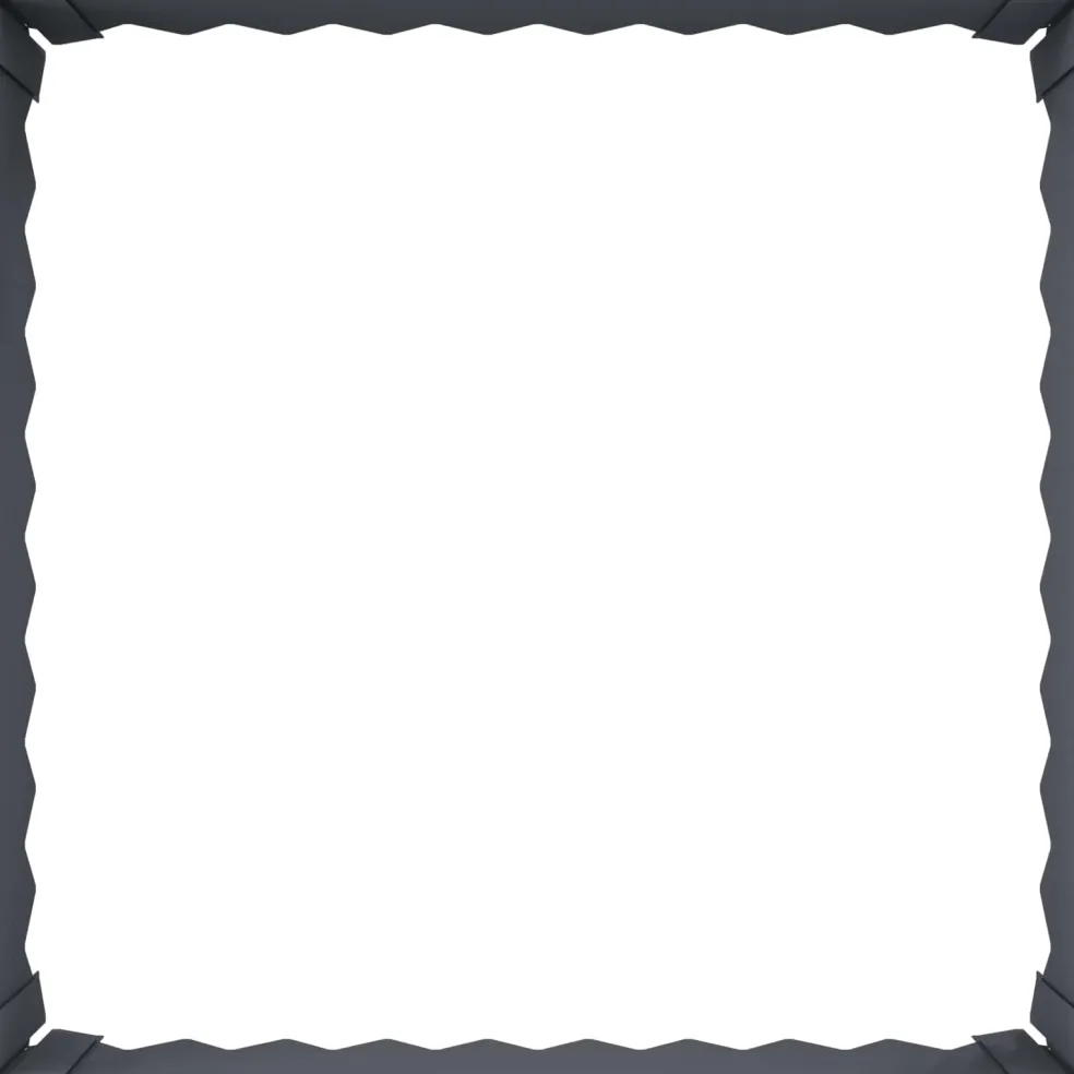 vidaXL Gazonrand 60 x 60 x 20 cm Staal Antracietkleurig