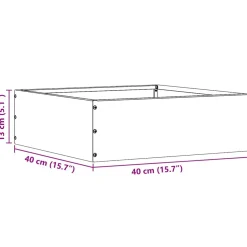 vidaXL Gazonrand 40 x 40 x 13 cm Staal Antraciet
