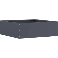 vidaXL Gazonrand 40 x 40 x 13 cm Staal Antraciet