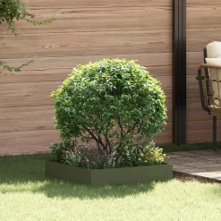 vidaXL Gazonrand 60 x 60 x 20 cm Staal Olijfgroen