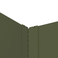 vidaXL Gazonrand 60 x 60 x 20 cm Staal Olijfgroen