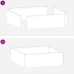 vidaXL Gazonrand 40 x 40 x 13 cm Staal Zwart
