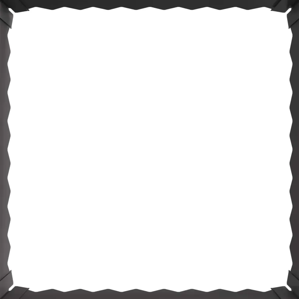 vidaXL Gazonrand 60 x 60 x 20 cm Staal Zwart