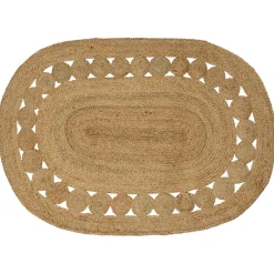 vidaXL Gebied Tapijt Naturel 100 x 152 cm Jute