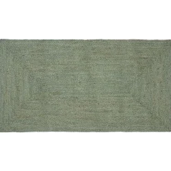 vidaXL Gebied Tapijt Olijfgroen 60 x 110 cm Jute