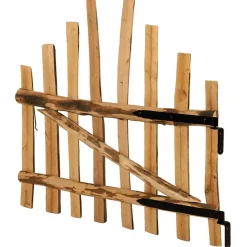 vidaXL Gebogen hekdeur 100 x 90 cm Geïmpregneerd Hazelhout Bruin