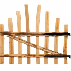 vidaXL Gebogen hekdeur 100 x 90 cm Geïmpregneerd Hazelhout Bruin
