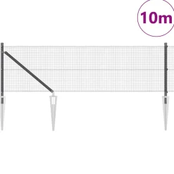 vidaXL gelast draadhek met grondpennen 10 x 0,4 m PVC-gecoate Staal