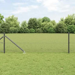vidaXL gelast draadhek met grondpennen 10 x 0,4 m PVC-gecoate Staal