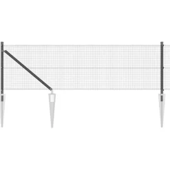 vidaXL gelast draadhek met grondpennen 10 x 0,4 m PVC-gecoate Staal