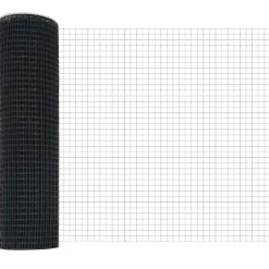 vidaXL gelast draadhek met grondpennen 10 x 0,4 m PVC-gecoate Staal