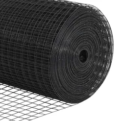 vidaXL gelast draadhek met grondpennen 10 x 0,4 m PVC-gecoate Staal