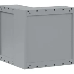 vidaXL Gereedschapskast met plank Zwart en Grijs 55 x 55 x 55 cm Staal
