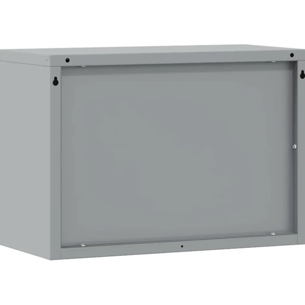vidaXL Gereedschapskast met opslag Rood en Grijs 50 x 25 x 35 cm Staal