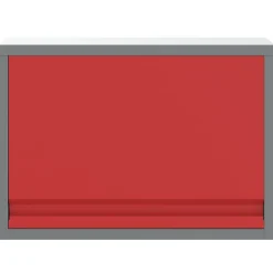 vidaXL Gereedschapskast met opslag Rood en Grijs 50 x 25 x 35 cm Staal