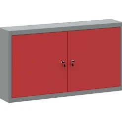 vidaXL Gereedschapskast met plank Rood en Grijs 100 x 20 x 55 cm Staal