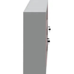 vidaXL Gereedschapskast met plank Rood en Grijs 150 x 20 x 55 cm Staal