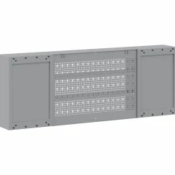 vidaXL Gereedschapskast met plank Rood en Grijs 150 x 20 x 55 cm Staal