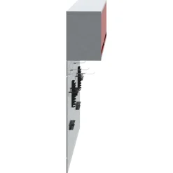 vidaXL Gereedschapskast set met plank 6 st Rood Gepoedercoat staal